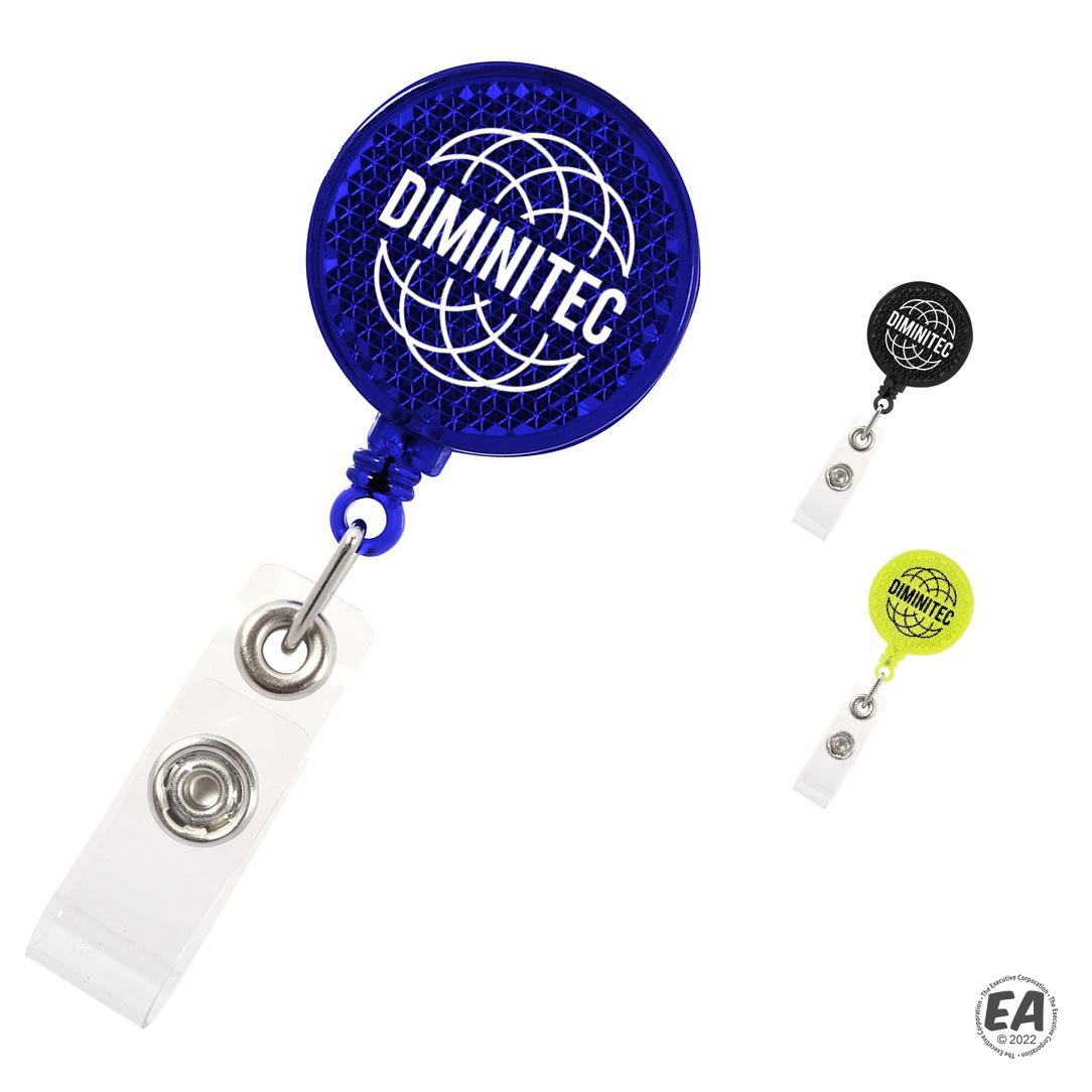Custom Reflector Retractable Badge Holder Promotional Name Badge Holders Customized