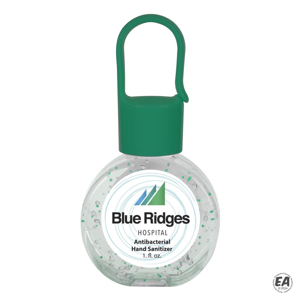 Promotional 1 oz. Hand Sanitizer With Color Moisture Beads Branded Clipon Sanitizers