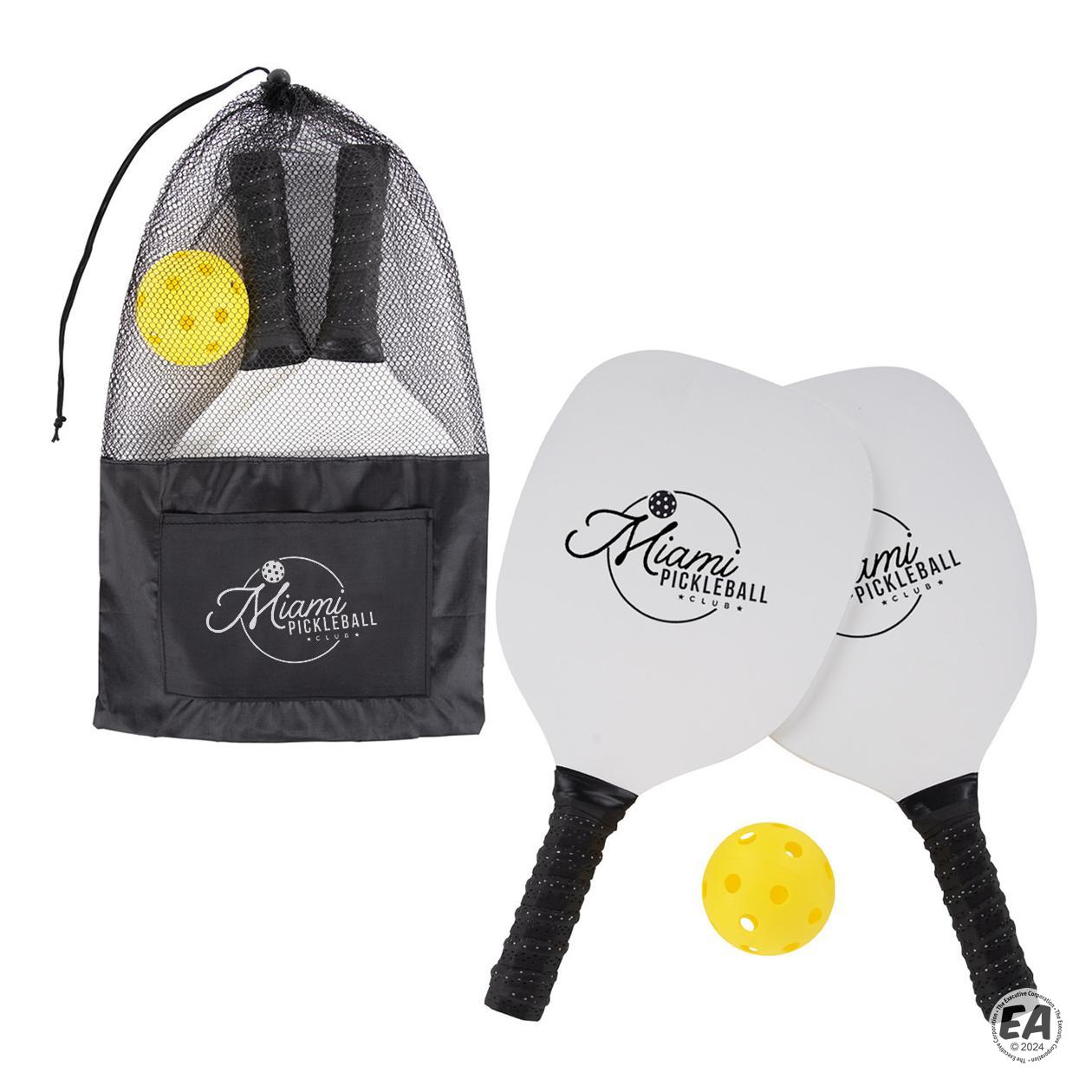 Promotional 3 Pc. Pickleball Set Customized Games Branded 3 Pc