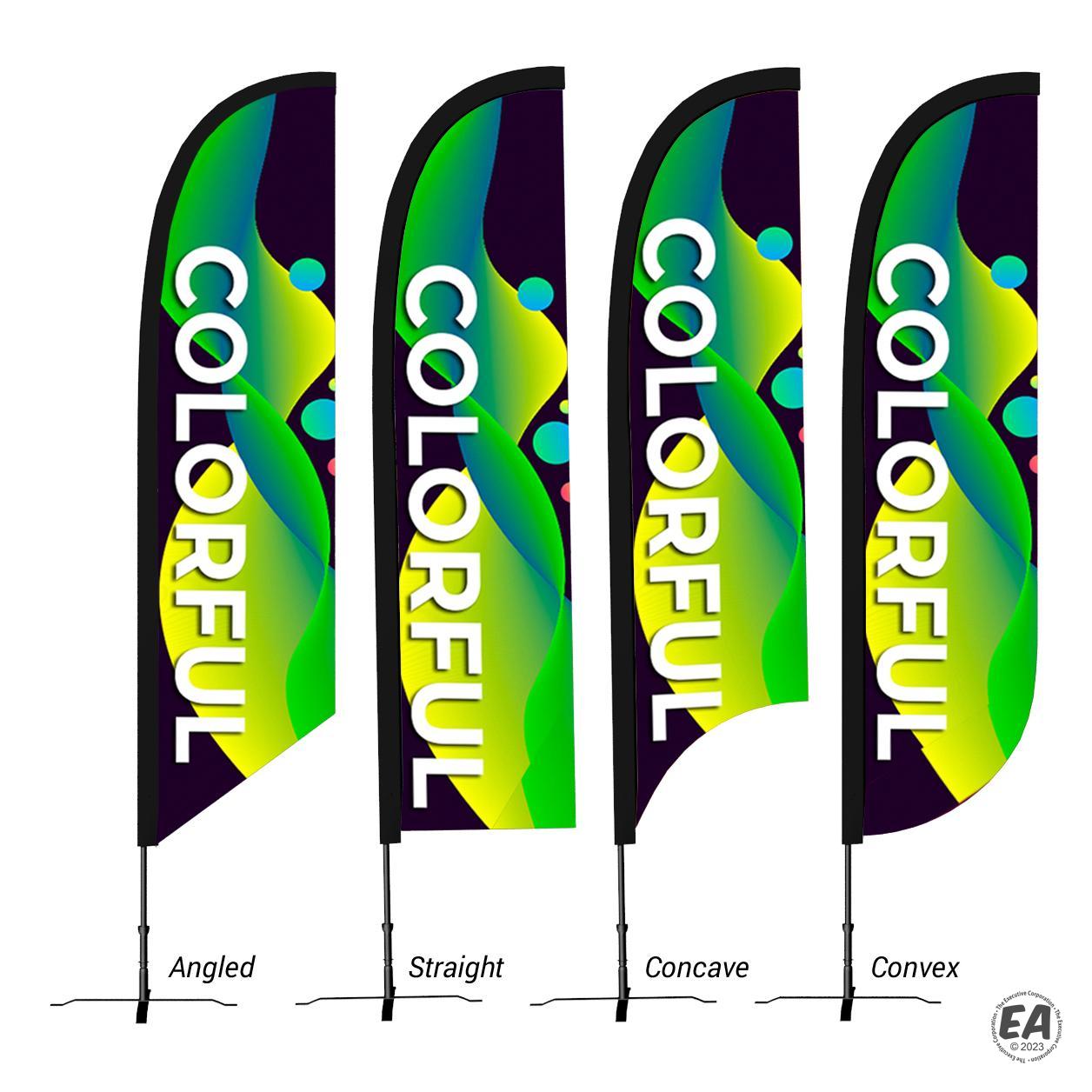 Custom Medium 13' Custom Feather Sail Flag | Promotional Sail Signs ...