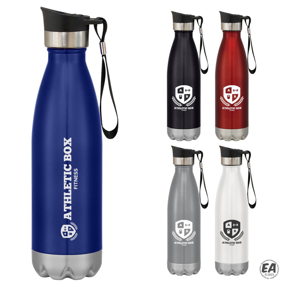 Promotional 16 oz. Swiggy Stainless Steel Bottle with Push Lid