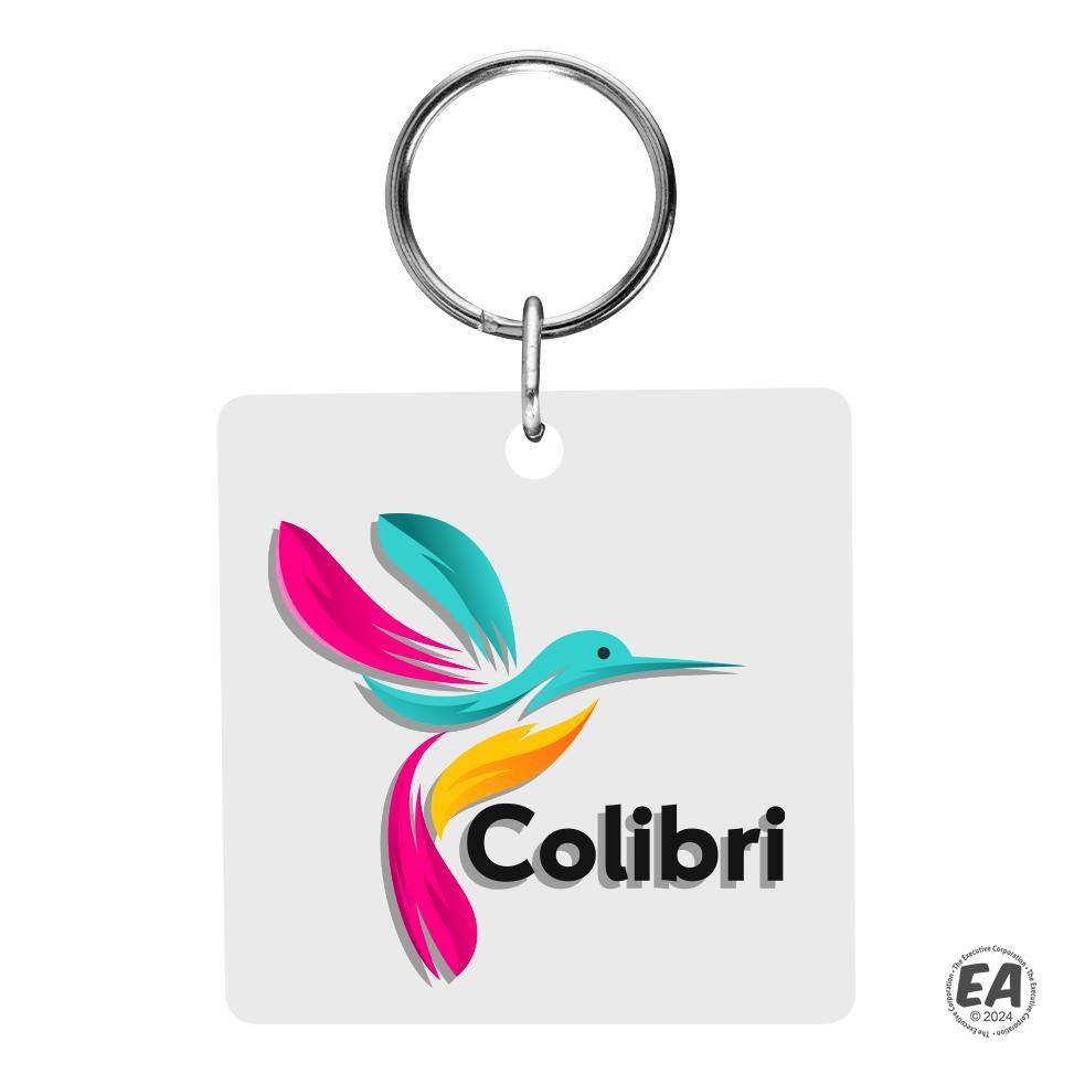 Custom Square Shaped Acrylic Key Tag | Customized Key Tags | Branded ...