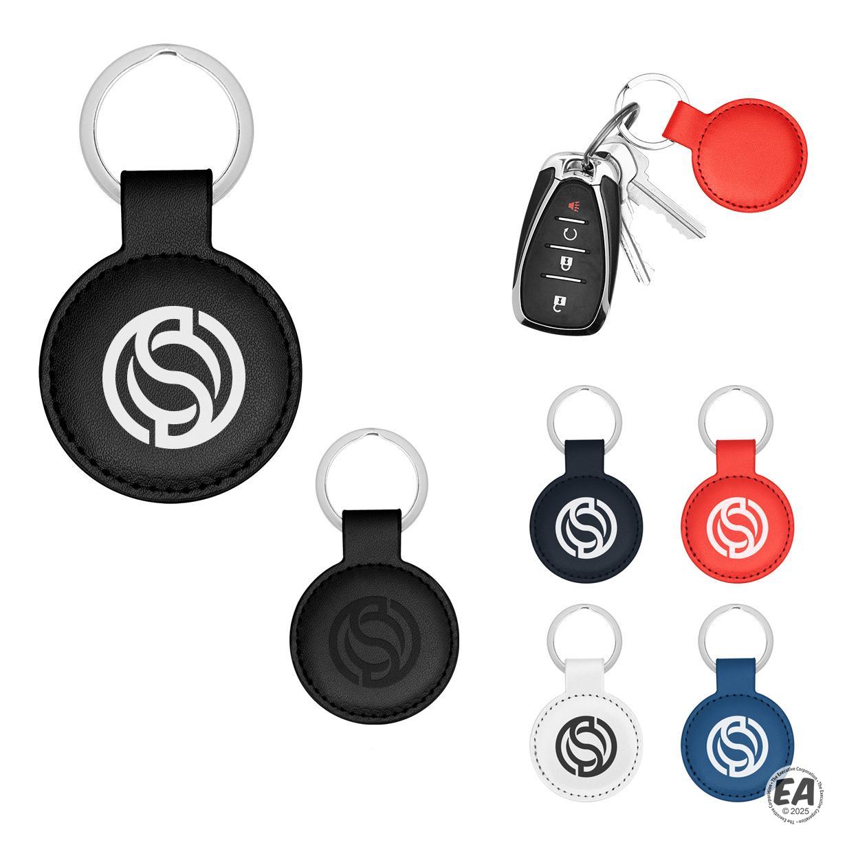 Promotional Hue Pop Leatherette Key Tag | Custom Keychains | Branded ...