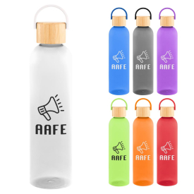 32 oz. Jeffrey rPET Bottle With Bamboo Lid And Easy Carry Handle