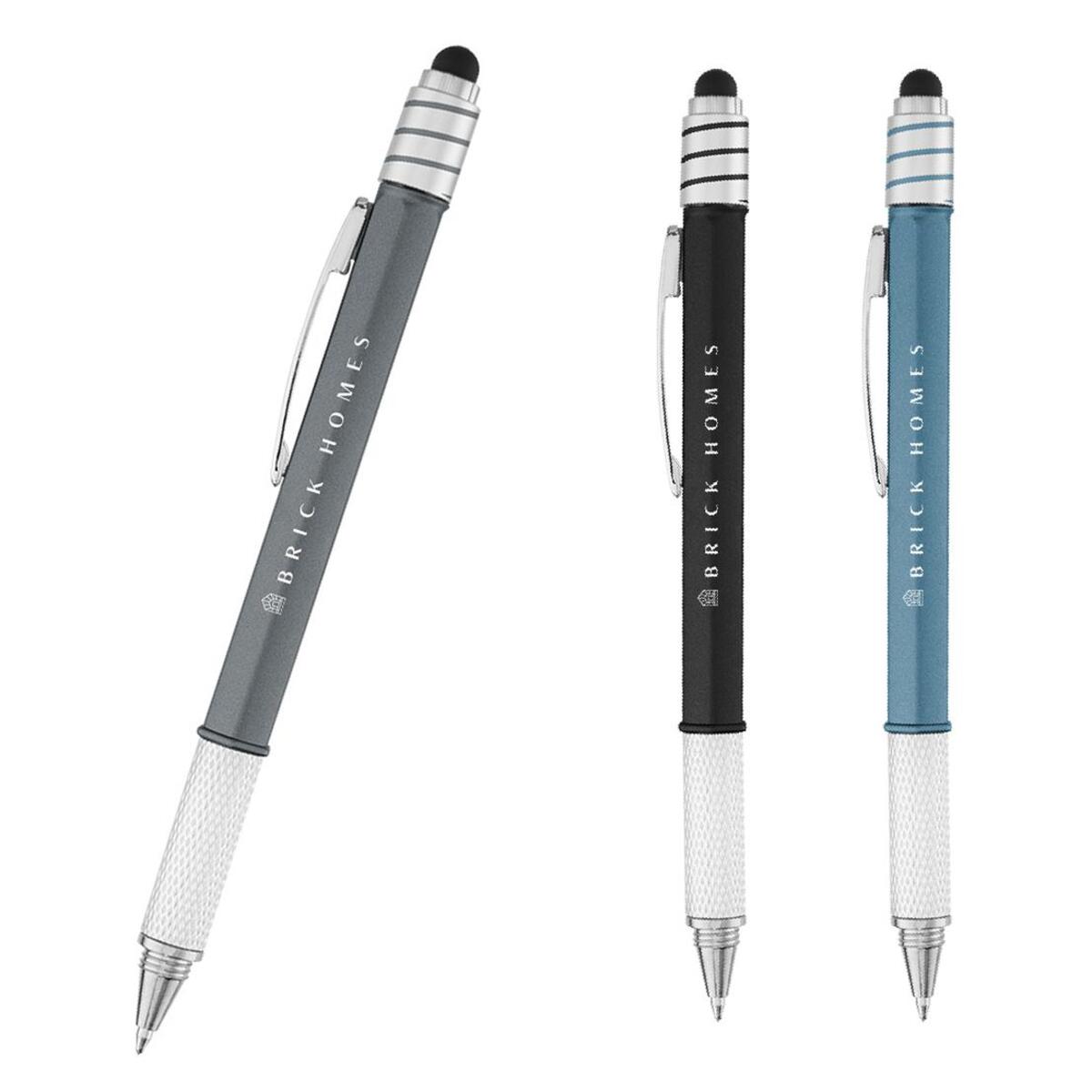 Customized rABS Spin Top Stylus Ruler Pen | Promotional Aluminum Pens ...