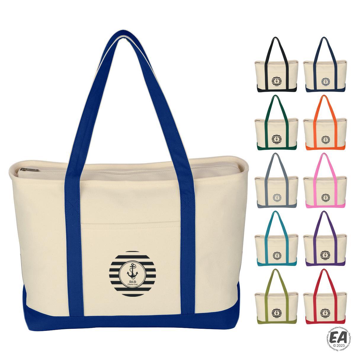 Promotional Large Heavy Cotton Canvas Boat Tote Bag | Customized Canvas ...