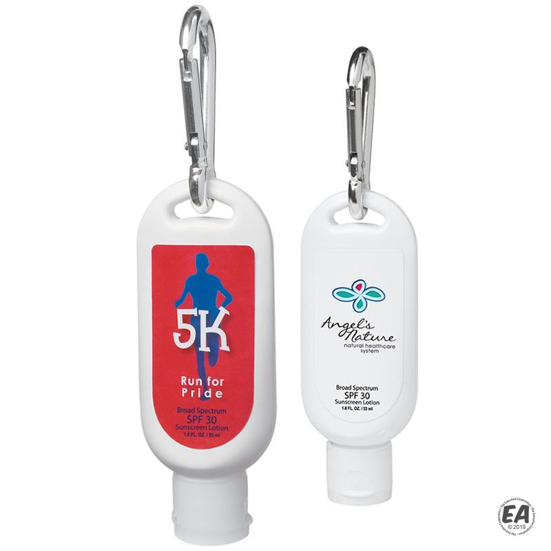 Customized 1.5 oz. Sunscreen With Carabiner | Branded Sun Screens ...