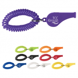 Whistle with Coil Key Chain