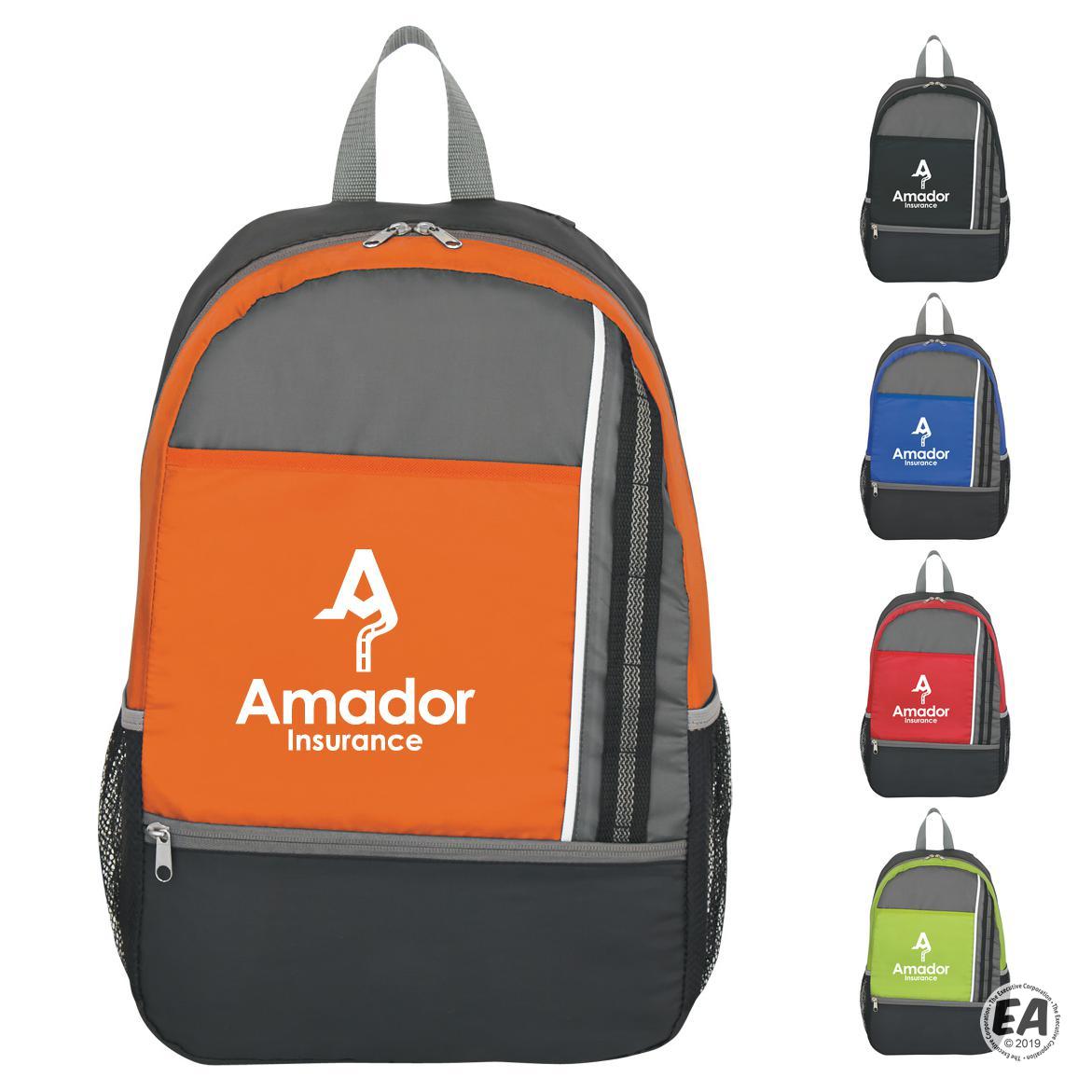 Customized Two Tone Polyester Sport Backpack | Promotional Outdoor ...