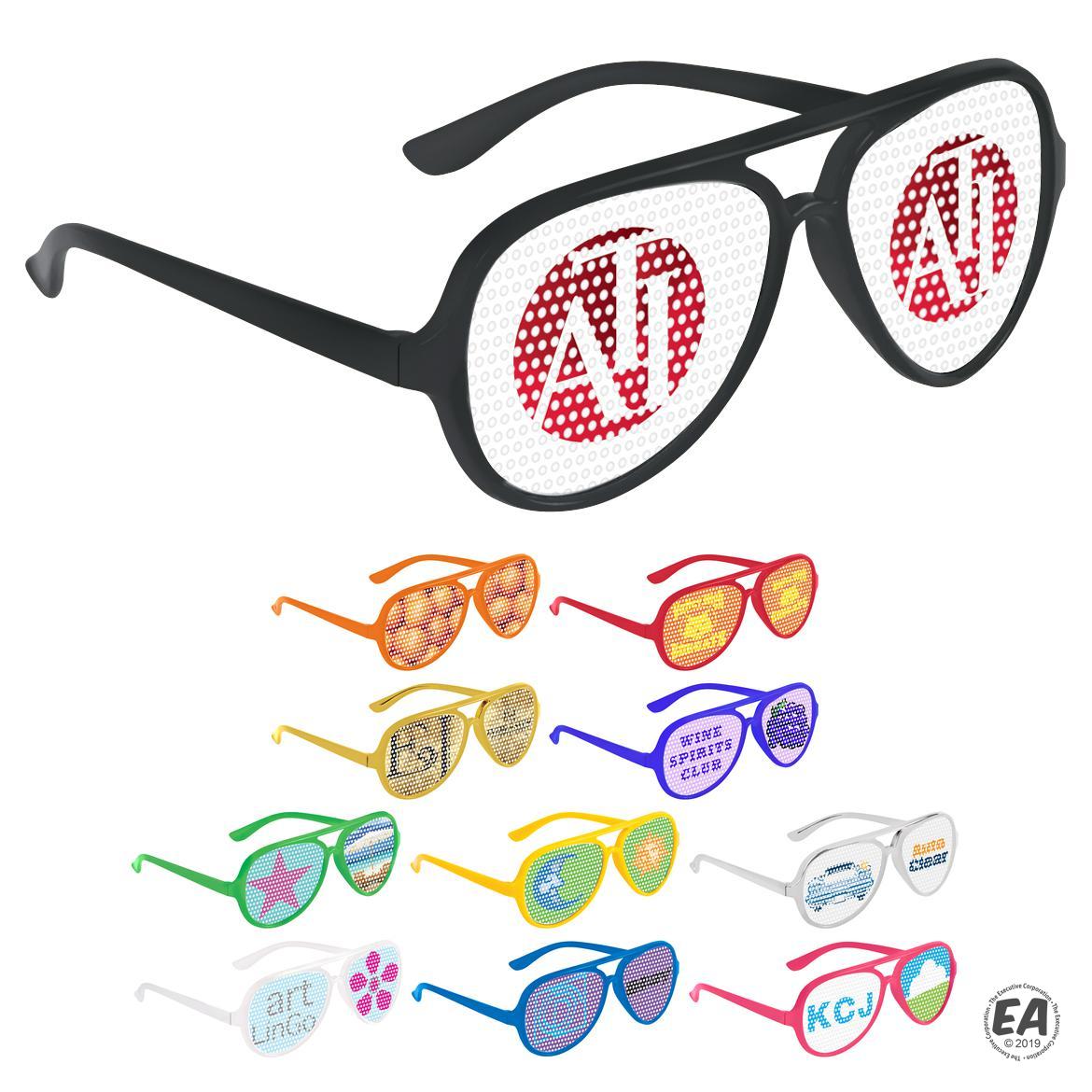 Branded Dominator Full Color Lens Novelty Glasses Customized Sunglasses Promotional