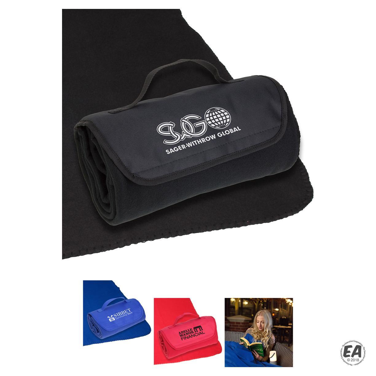 Customized Barrel Fleece Blanket Promotional Blankets Branded