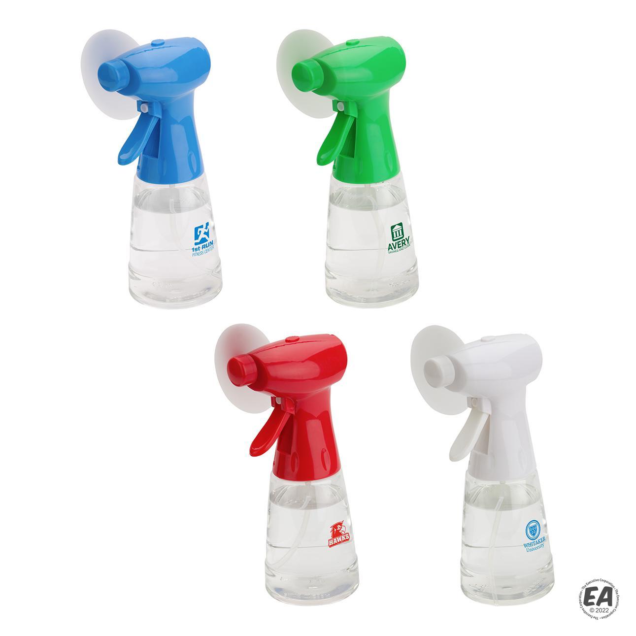 Promotional Stay Cool Spray Bottle & Fan Customized Cooling Fans Custom Stay Cool Spray