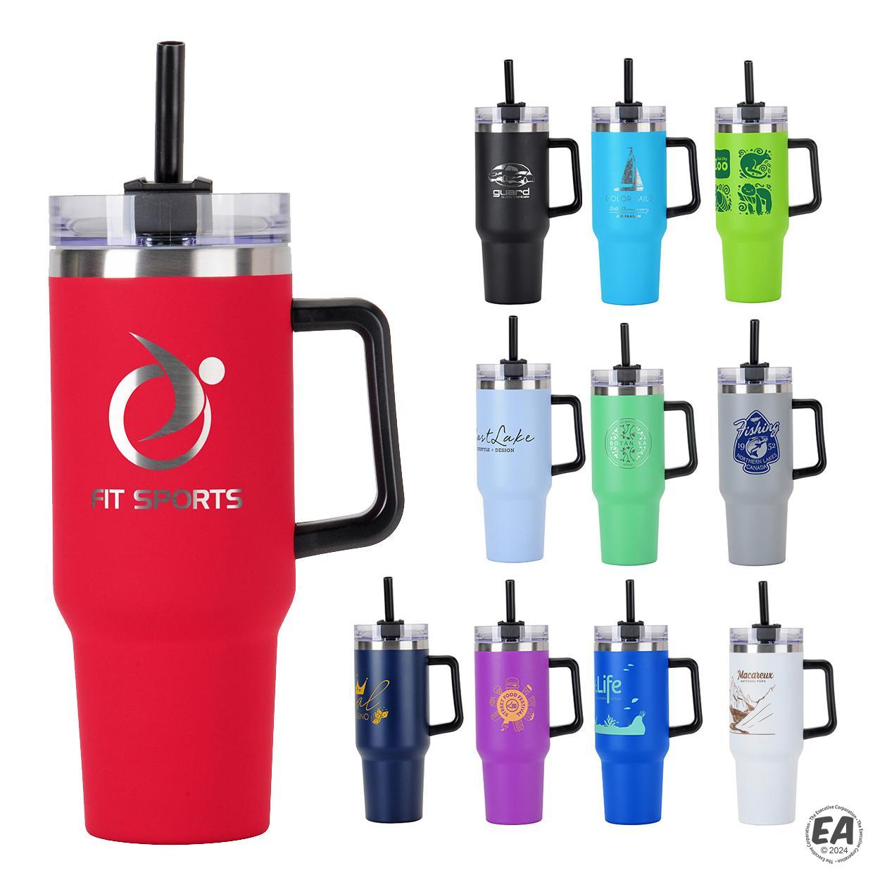 Customized Maxim 40 oz Insulated Mug with Straw Promotional Travel