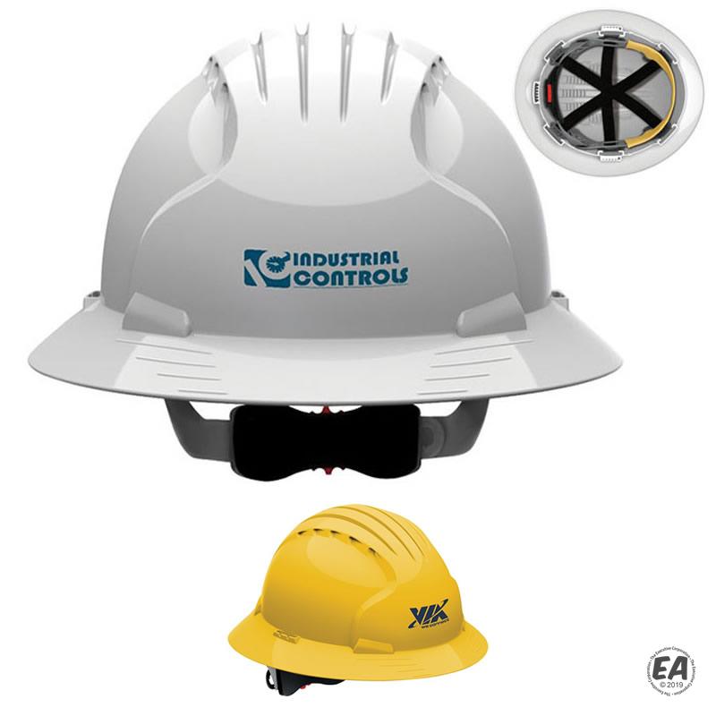 Promotional Evolution 6161 Full Brim Vented Hard Hat Branded Hard