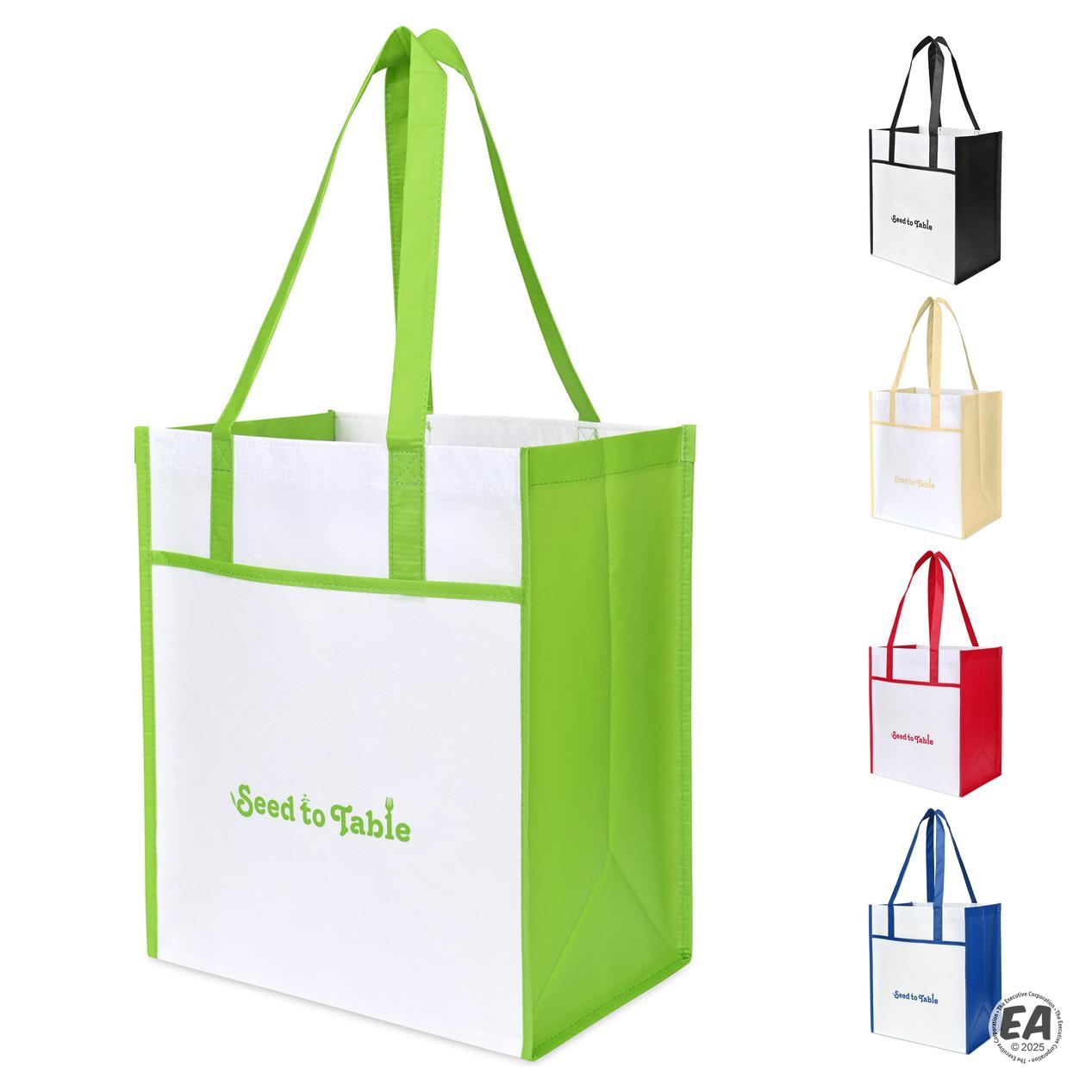Promotional Harlow Laminated Recycled Shopper Tote Customized