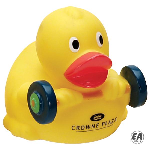 Branded WeightLifting Rubber Duck Promotional Rubber Ducks