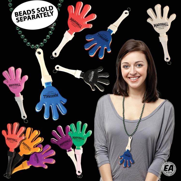 Shell Clappers Customized 7Hand Clappers With J-Hooks | Promotional Noise Makers ...