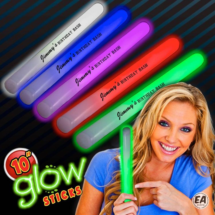 Customized 10'' Glow Sticks Promotional Glow Sticks Custom 10