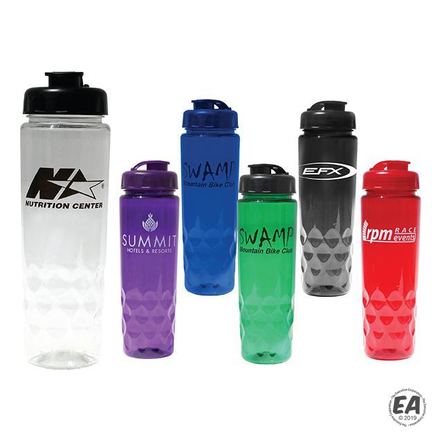 Custom 24 oz. Poly-Saver PET Bottle with Flip Top Cap | Customized ...