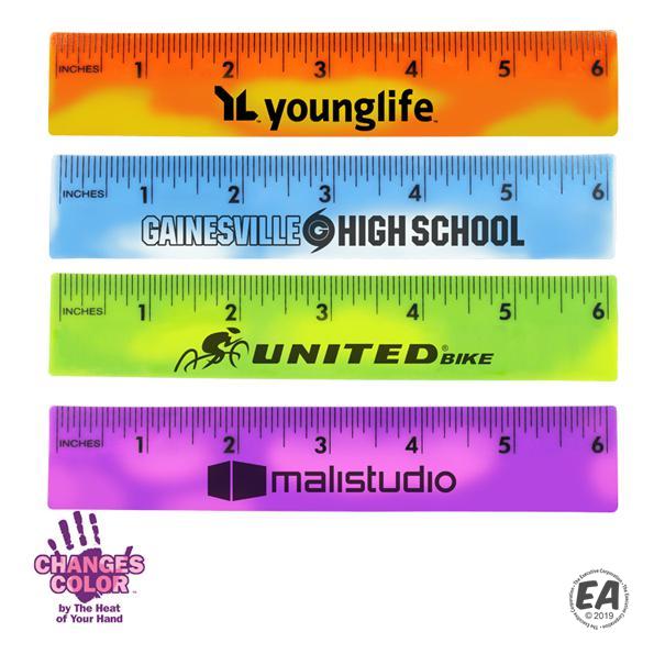 Branded 6 Flexible Mood Color Changing Ruler | Customized Rulers ...
