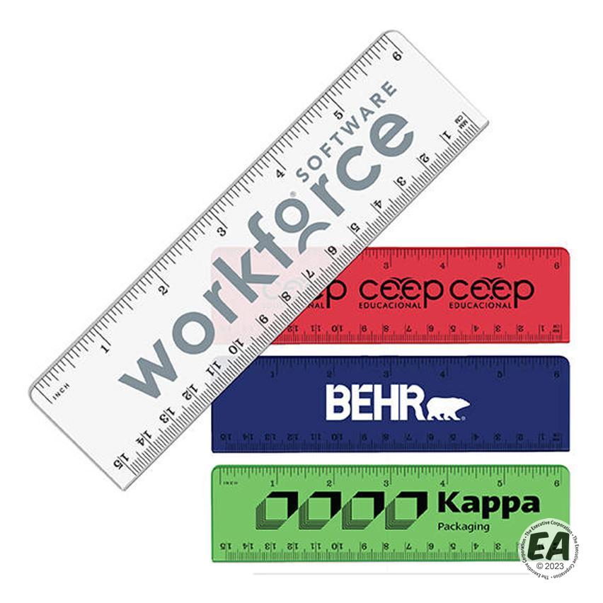 Customized 6 Plastic Translucent Ruler | Promotional Rulers | Branded 6 ...
