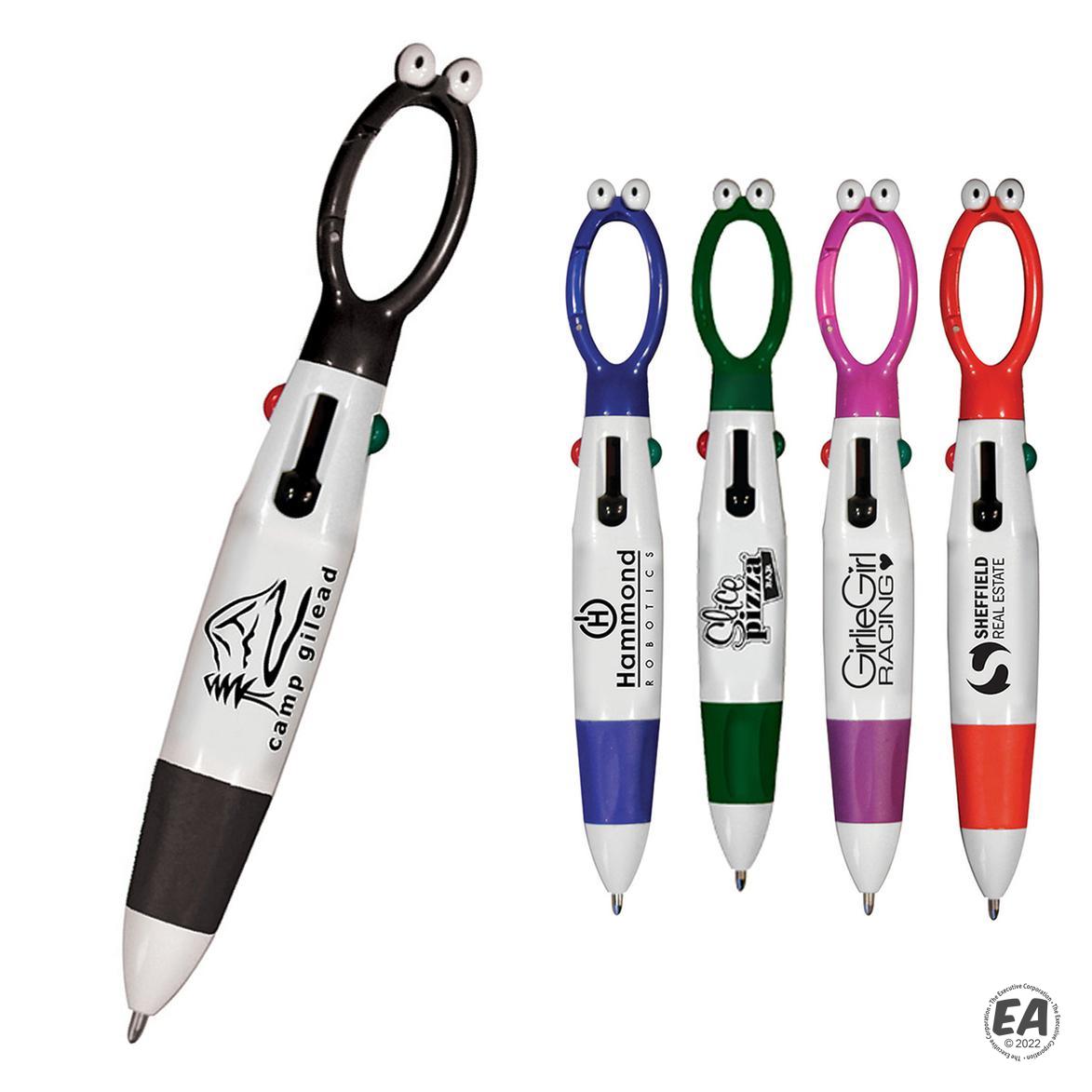 Promotional GooglyEyed 4Color Pen Branded Novelty Pens Customized