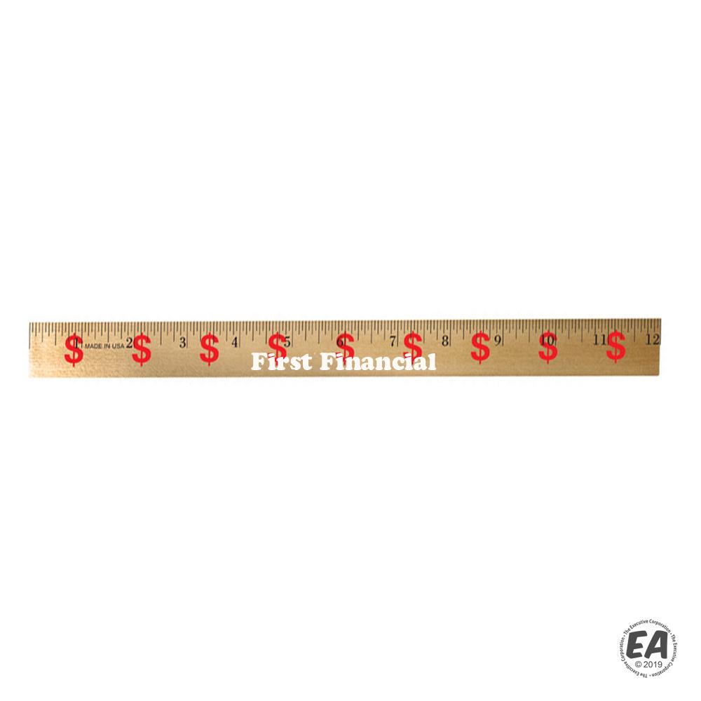 Money Ruler Customized Dollar Sign/Financial Background Rulers Clear Lacquer Finish ...