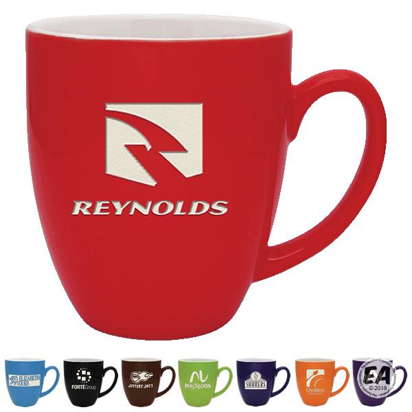 Custom 16 oz. DuoTone Bistro Coffee Mug with Deep Etching Customized