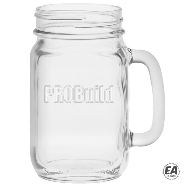 Patriotic Stars Mason Jar 16oz. Glass