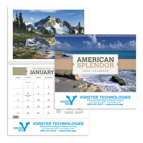 American Splendor Pocket Hanging Calendar
