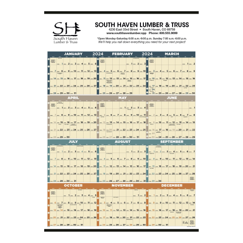 Time Management Span-A-Year Non-Laminated Calendar