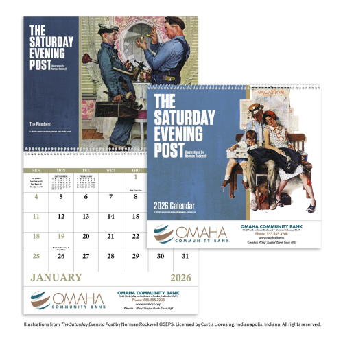 The Saturday Evening Post - Spiral Hanging Calendar