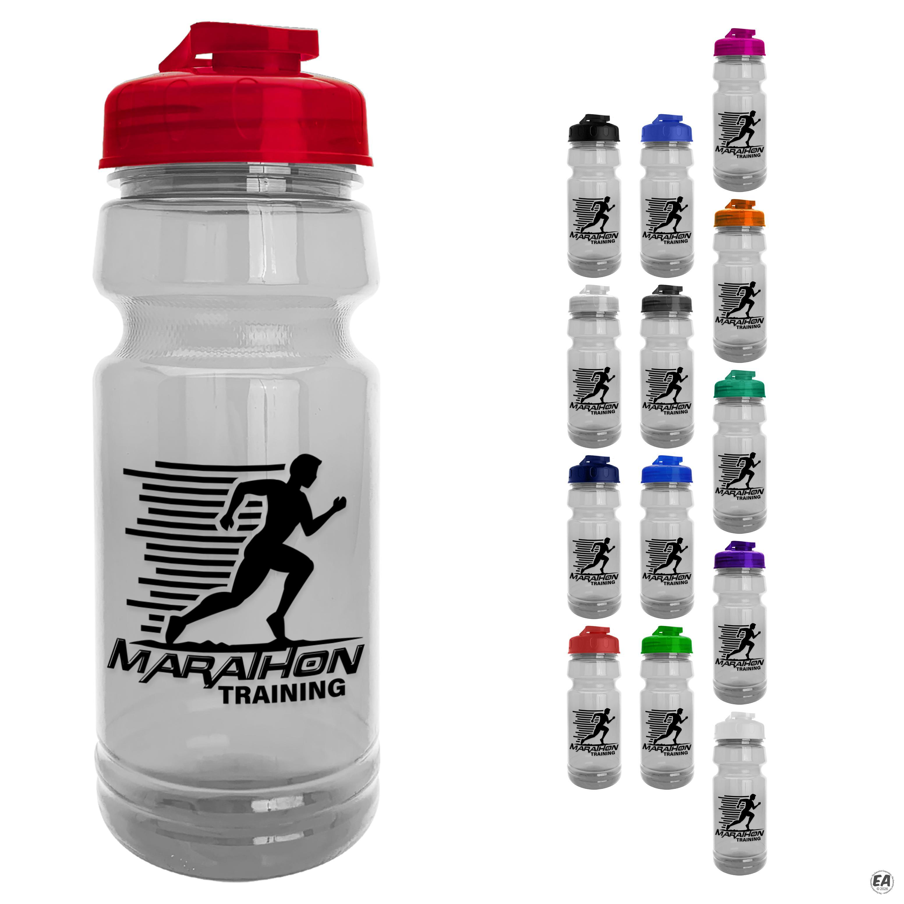 Customized Garyline 24 oz. Trainer Clear Bottle with Flip-Top Lid ...