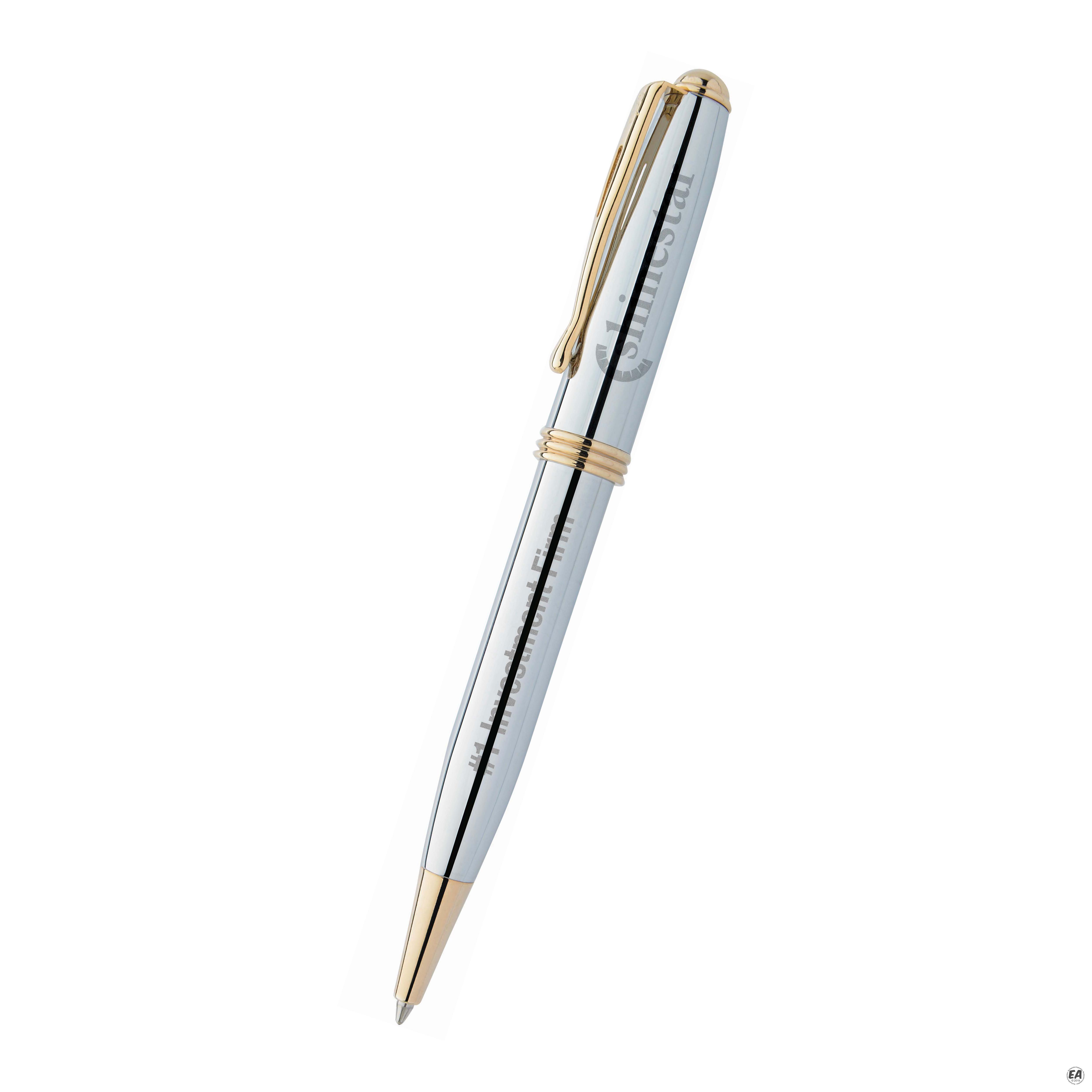 Customized BIC Worthington Chrome Ballpoint Pen Promotional Emblem