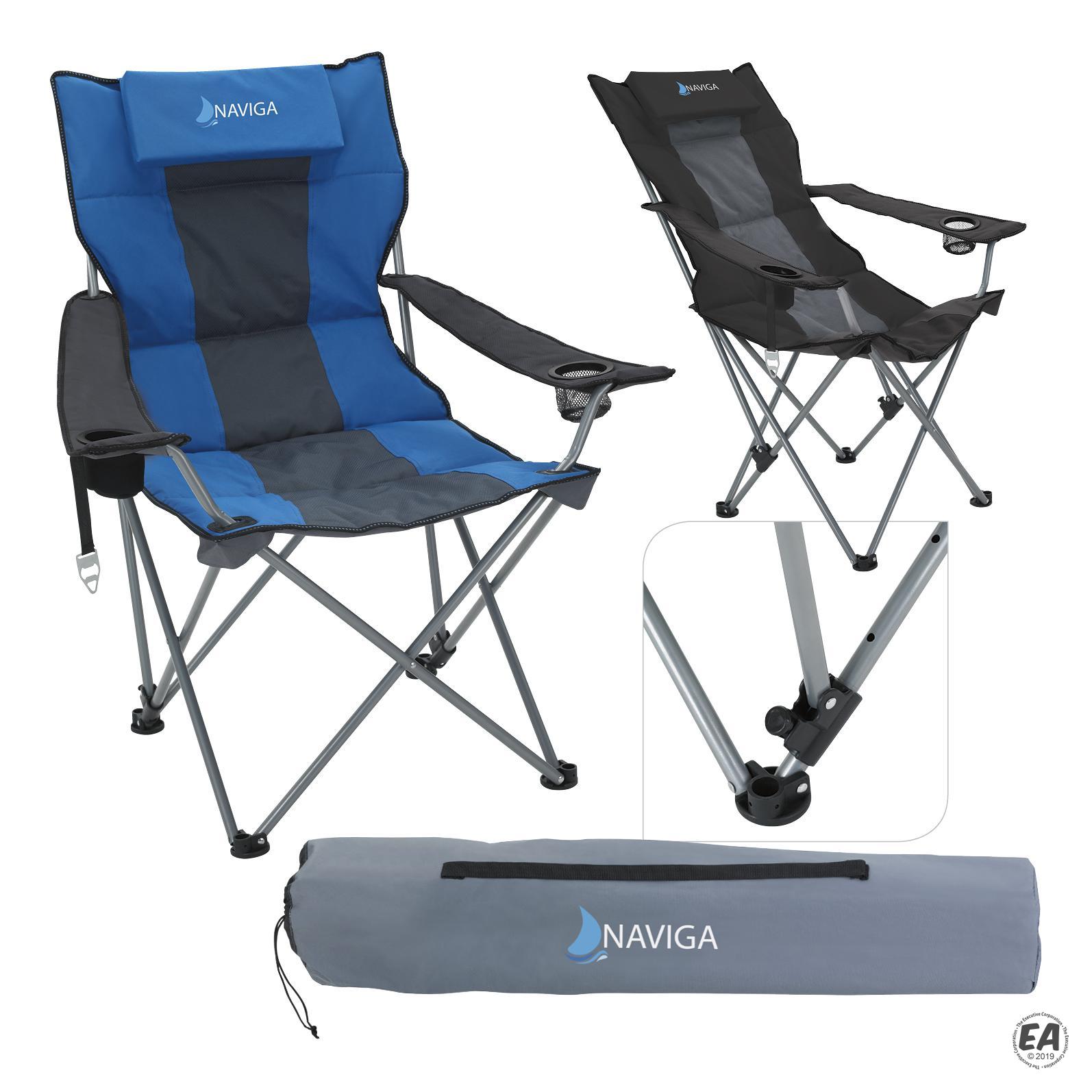 Customized Premium Stripe Reclining Chair | Promotional Folding Chairs ...