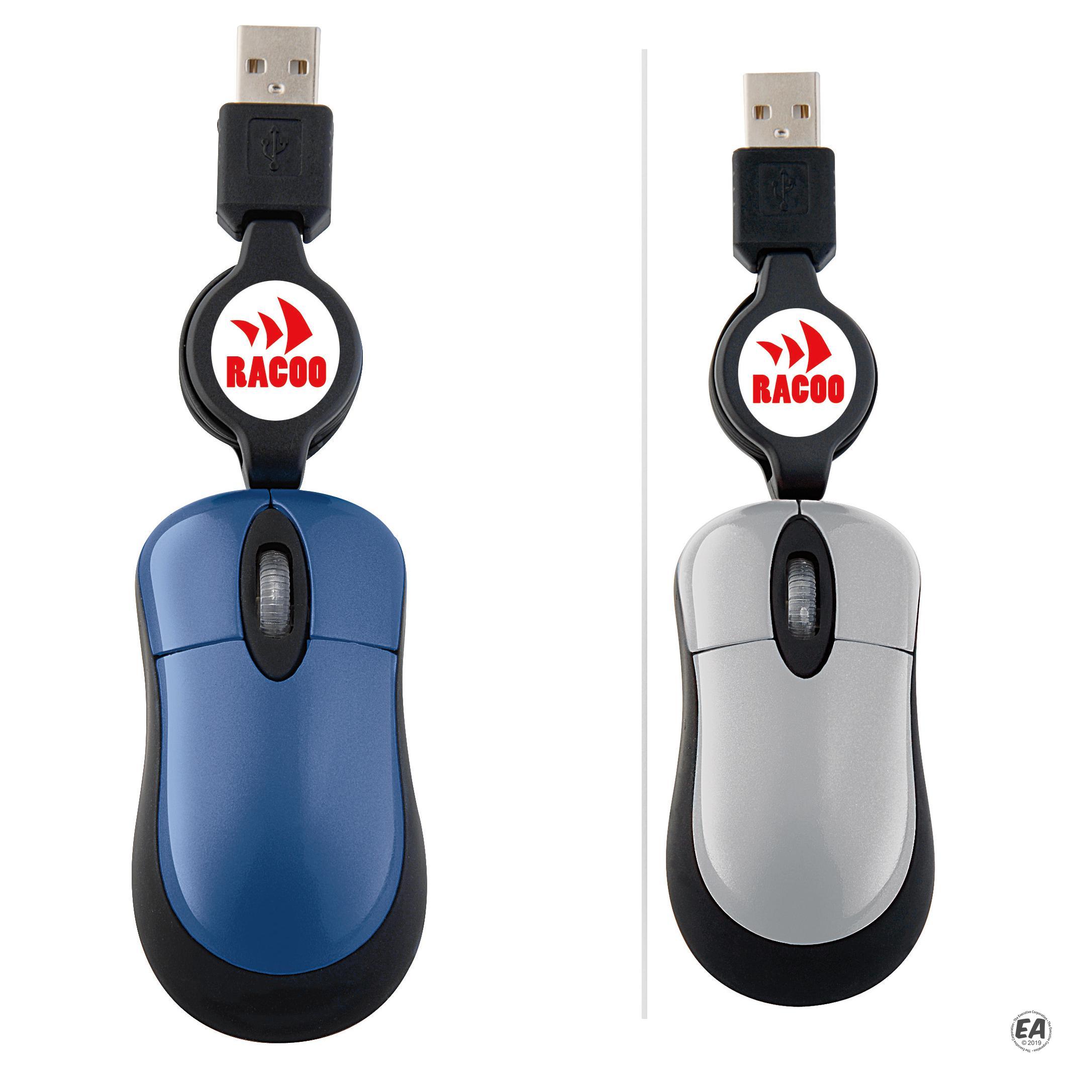 Promotional Mini Optical Mouse with Retractable Cord | Customized Computer Mice | Branded Mini ...