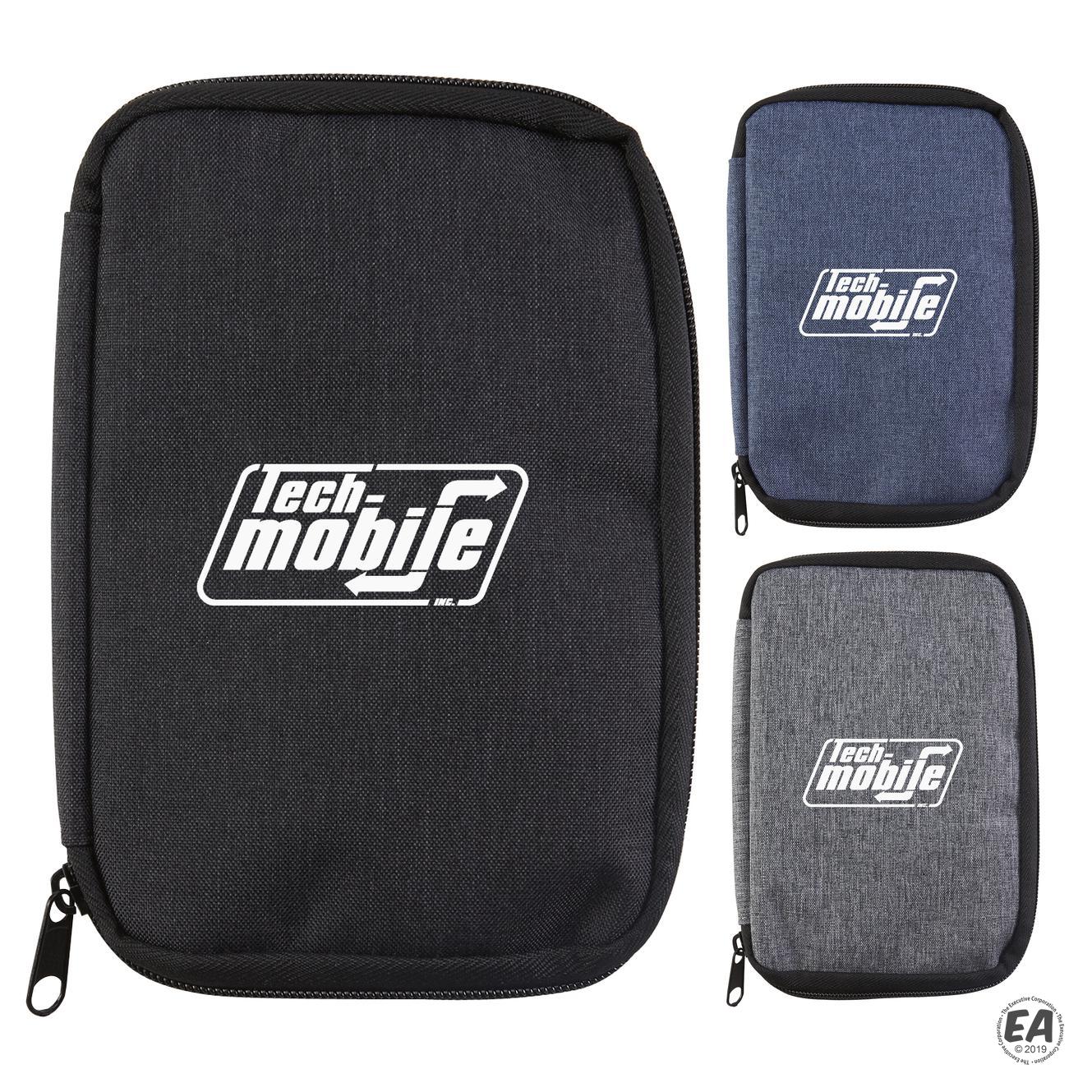 Promotional Small Tech Organizer Zippered Pouch Customized Travel Accessories Branded Small