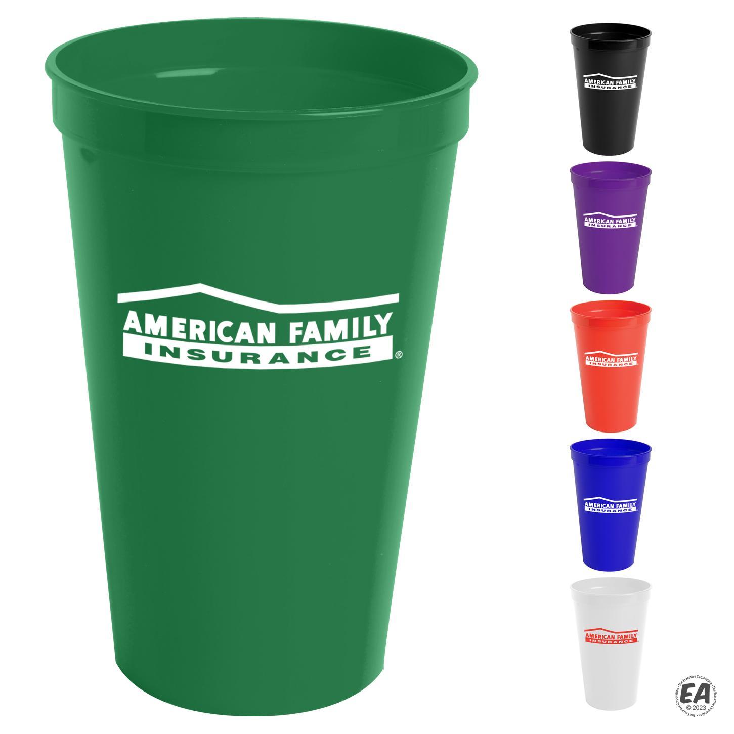 Promotional 22 oz Polypropylene Stadium Cup Customized Plastic Cups
